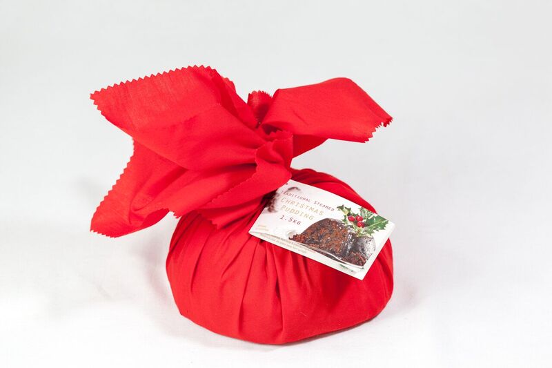 tf christmas pudding 1.5kg red cloth